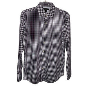 Banana‎ Republic Mens Shirt Size S No Iron Plaid Purple